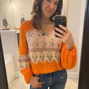 Flowy boho multicolored top by Maeve from Anthropologie